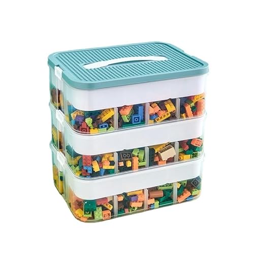 Dreifach Aufbewahrungsbox für Lego Bausteine Ablagefächer Stapelbar Kisten Spielzeug Aufbewahrung mit Deckel Stapelboxen Kunststoff Sortierboxen Kleinteile Transparent (box only) Dreifach Aufbewahrungsbox für Lego Bausteine Ablagefächer Stapelbar Kisten Spielzeug Aufbewahrung mit Deckel Stapelboxen Kunststoff Sortierboxen Kleinteile Transparent (box only) von DingGreat