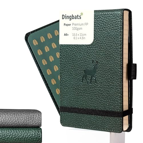 Dingbats* - Tierwelt Reporter Notizbuch A6 Gepunktet - Hardcover PU Leder Journal für Arbeit, Reisen -Elastischer Verschluss, Stifthalter, Lesezeichen von Dingbats* Notebooks