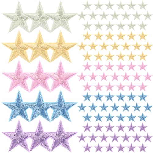 Dingion Mini-Aufnäher zum Aufbügeln, Motiv: Sterne, bestickt, zum Aufnähen, Aufnähen, dekorative Verzierungen, Applikationen für DIY, Handwerk, Rucksack, Tasche, Hut, Jacke, Kleidung, Pastellfarben, 3 Dingion Mini-Aufnäher zum Aufbügeln, Motiv: Sterne, bestickt, zum Aufnähen, Aufnähen, dekorative Verzierungen, Applikationen für DIY, Handwerk, Rucksack, Tasche, Hut, Jacke, Kleidung, Pastellfarben, 3 von Dingion