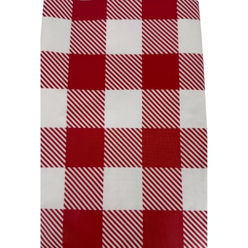 Vinyl-Flanell-Tischdecke auf der Rückseite, wasserdicht, abwischbar, schmutzabweisend, strapazierfähige Vinyl-Oberseite mit weicher Flanell-Rückseite, ideal für Esstische im Innen- und Außenbereich von Dining Fashions
