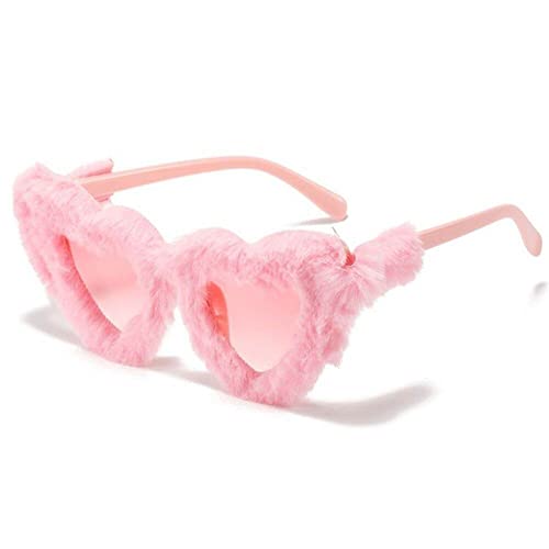 Dinntty Herzförmige Plüsch-Sonnenbrille, stilvolle Rave-Party-Brille, Bachelorette-Party-Sonnenbrille, niedliche Brille für Frauen und Mädchen Dinntty Herzförmige Plüsch-Sonnenbrille, stilvolle Rave-Party-Brille, Bachelorette-Party-Sonnenbrille, niedliche Brille für Frauen und Mädchen von Dinntty
