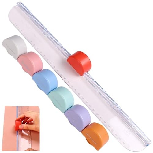 Dinntty Papierschneider Mehrzweck-Papierschneider mit Seitenlineal Tragbarer Papierschneider Scrapbooking-Tool Bastelmaterial Dinntty Papierschneider Mehrzweck-Papierschneider mit Seitenlineal Tragbarer Papierschneider Scrapbooking-Tool Bastelmaterial von Dinntty
