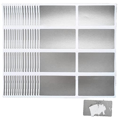 Dinntty Rubbel-Aufkleber, 100 Stück, Selbstklebende, Silber, Papierrechteckig, Party-Aktivität, Gefälligkeiten, Schreibwaren Dinntty Rubbel-Aufkleber, 100 Stück, Selbstklebende, Silber, Papierrechteckig, Party-Aktivität, Gefälligkeiten, Schreibwaren von Dinntty