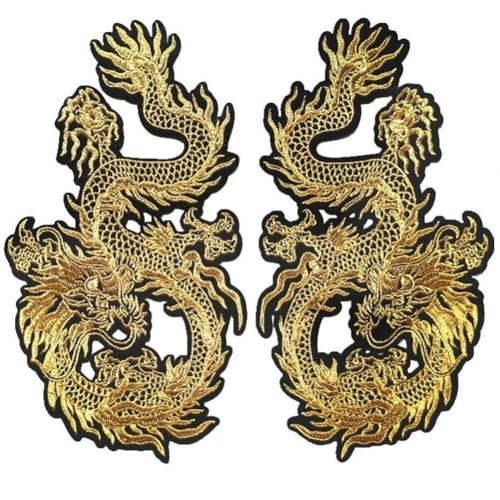 Dinntty Gestickte Applikationen mit chinesischem Drachen 2 Stück dekoratives Tiermuster zum Aufnähen und Aufbügeln für DIY-Kleidungszubehör Dinntty Gestickte Applikationen mit chinesischem Drachen 2 Stück dekoratives Tiermuster zum Aufnähen und Aufbügeln für DIY-Kleidungszubehör von Dinntty