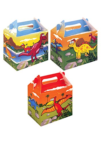 Dino Geburtstags Party Box als Mitgebsel, Dinosaurier Geschenkverpackung- 12 Stück Sortiert von Dino Box HHBrand Limited (daydayversand)