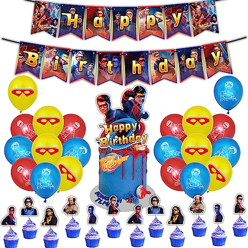 Henry Geburtstag Deko - Kindergeburtstag Party Luftballons, Torten Topper und Banner für Henry Danger Thema Henry Geburtstag Deko - Kindergeburtstag Party Luftballons, Torten Topper und Banner für Henry Danger Thema von Dinoeye