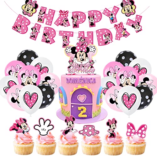 Minnie Geburtstagsdeko Mickey Geburtstag Deko Minnie Mouse Kindergeburtstag Mickey Mouse Luftballons Geburtstag Minnie Maus Luftballons Deko Mickey Maus Kuchen Topper Micky Maus Geburtstag Girlande von Dinoeye