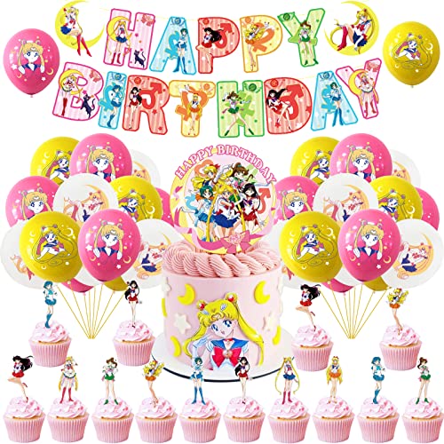 Sailor Moon Deko Geburtstag Sailor Moon Kindergeburtstag Deko Sailor Moon Luftballons Deko Sailor Moon Luftballons Geburtstag Sailor Moon Kuchendeko Geburtstag Sailor Moon Geburtstag Girlande von Dinoeye