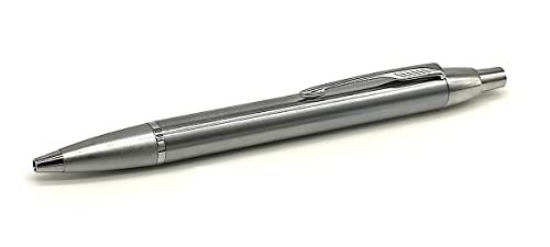 Dinora® Kugelschreiber – Edelstahl – mittlere Spitze – Blaue Tinte – Eleganten PU-Leder Geschenkbox – Silber von Dinora