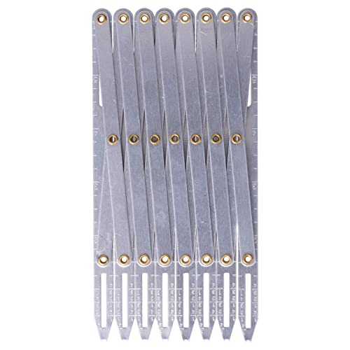 Dioche Aluminium-Nählehre verstellbare Länge, Nähen Erweiterbare Nählehre Metallknopf-Locator Anti-Rost-DIY-Vorhangzubehör für den Haushalt Dioche Aluminium-Nählehre verstellbare Länge, Nähen Erweiterbare Nählehre Metallknopf-Locator Anti-Rost-DIY-Vorhangzubehör für den Haushalt von Dioche