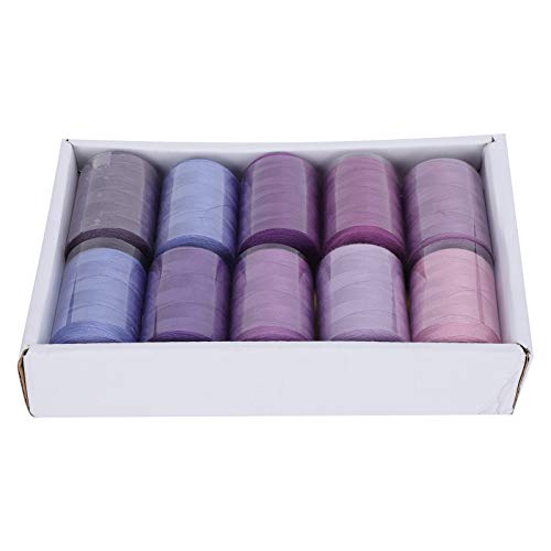 Dioche DIY -Nähgewinde mit 10 Rollen - Pagodenfäden für das Nähen und Handwerk zu Hause 300 Meter, Blau, Lila, Rot, Grüne Sorten (PURPLE) von Dioche
