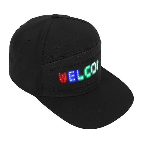Dioche LED-Kappe, APP-Steuerung, LED-Hut, Einstellbare Farbe für Karneval (schwarzer Hut) von Dioche