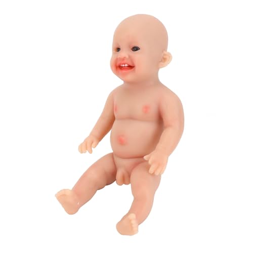 Dioche Lächelnd Wiedergeborenes Babypuppen 6 Zoll, Silikon Neugeborene Babypuppe für (Junge) von Dioche