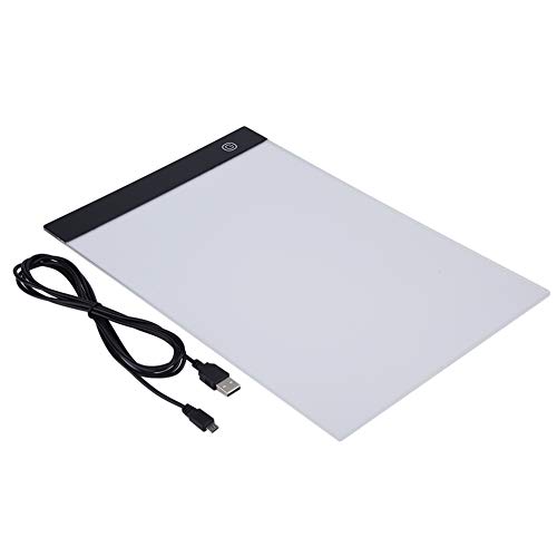 Led Licht Pad,Tragbare Light Pad Mit USB Leuchttisch A4 Led Dimmbar 3-stufige euchtkasten-Zeichenbrett für Designen Kopieren Zeichnen Skizzieren Animation (3-stufige einstellbare) von Dioche