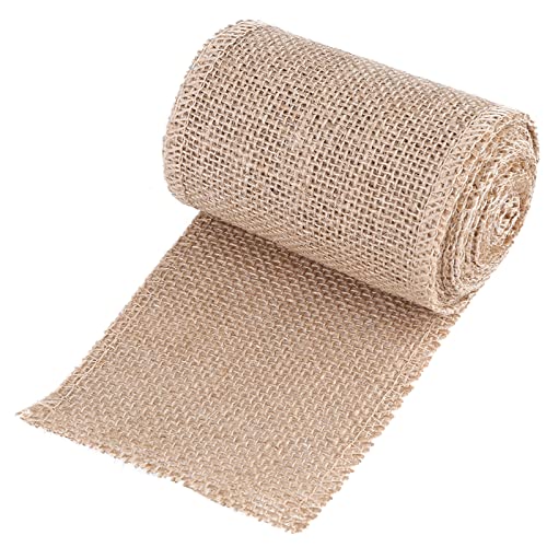 Sackleinen Rolle Natürliche Breit 5 cm/10cm/15cm Sackleinen Hessische Jute Band Rollen für DIY Handwerk Vintage Hochzeit Zuhause Dekorativer Weihnachtsfeier (Breite 10cm, Länge 3 Meter) von Dioche