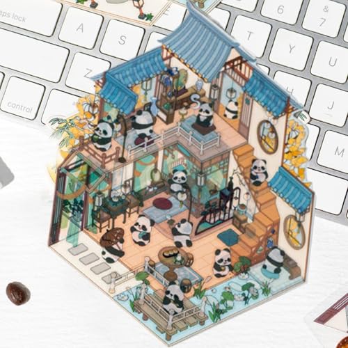 Miniatur Szenen Aufkleber, Panda Haus Stickers, Miniatur Haus Sticker Szene Zum Selbermachen, Effekt Miniatur Haus Sticker Für Kindertag, Geburtstag Miniatur Szenen Aufkleber, Panda Haus Stickers, Miniatur Haus Sticker Szene Zum Selbermachen, Effekt Miniatur Haus Sticker Für Kindertag, Geburtstag von Dioeazh