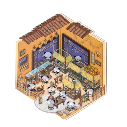 Dioeazh Miniatur Haus Sticker, Panda Haus, Miniatur Szenen Aufkleber, Kindertag, Geburtstag Dioeazh Miniatur Haus Sticker, Panda Haus, Miniatur Szenen Aufkleber, Kindertag, Geburtstag von Dioeazh