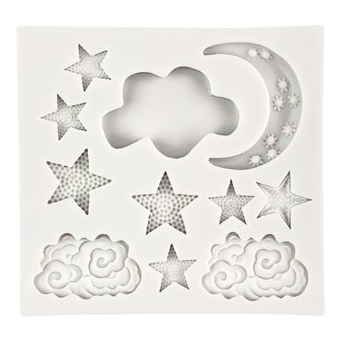 Fondantformen Sterne, Mond, Wolken, Silikonform, Schokoladenformen Zur Kerzenherstellung, Süßigkeiten, gelees, Silikon-Formwerkzeuge Für Die Schreibtischdekoration Fondantformen Sterne, Mond, Wolken, Silikonform, Schokoladenformen Zur Kerzenherstellung, Süßigkeiten, gelees, Silikon-Formwerkzeuge Für Die Schreibtischdekoration von Dioeazh