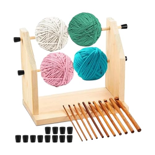 Dioeazh Wollhalter, Garnhalter Wollhaspel Rotierender Garnrollenhalter Strickspinner-Halter Garnspender Wolle Aufwickler von Dioeazh