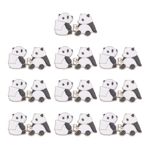 10 Paar Taillenspanner in Panda-Form für Jeans, verstellbare Hosen-Taillenverlängerung, Knopf, Jeans, Taillenversteller, Knopf von Diogeynu