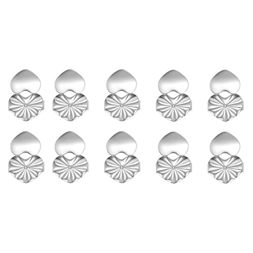 10 Stück schwere Ohrringe Herz Lifter Stabile Ohrstöpsel Retainer Ohrring Verschlüsse für schwere Ohrringe Herzform 10 Stück schwere Ohrringe Herz Lifter Stabile Ohrstöpsel Retainer Ohrring Verschlüsse für schwere Ohrringe Herzform von Diogeynu