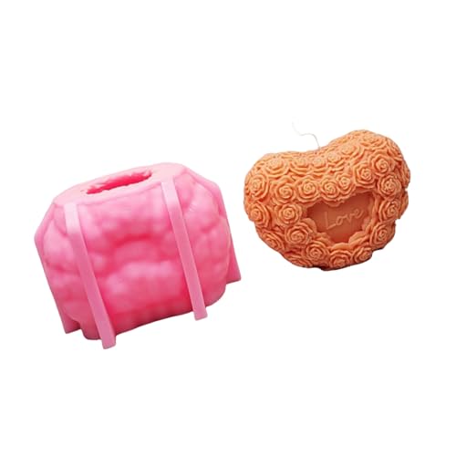 3D-Rosen-Herz-Silikonformen für Epoxidharz, Seifenherstellung, Herzform, Silikonformen zum Schokoladenbacken 3D-Rosen-Herz-Silikonformen für Epoxidharz, Seifenherstellung, Herzform, Silikonformen zum Schokoladenbacken von Diogeynu