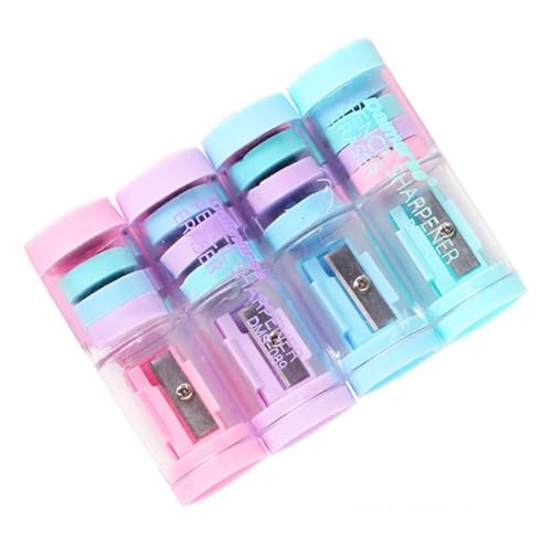 4-teiliges Taschen-Radiergummi-Set mit Bleistiftspitzer, Schreibwaren-Set für Jungen, Mädchen, Studenten, Kinder 4-teiliges Taschen-Radiergummi-Set mit Bleistiftspitzer, Schreibwaren-Set für Jungen, Mädchen, Studenten, Kinder von Diogeynu