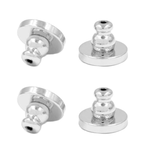 4 x Kupplungs-Ohrring-Verschlüsse für Ohrstecker, vielseitige Ohrring-Stopper, durchbohrte Verschlüsse, Earnut-Stopper 4 x Kupplungs-Ohrring-Verschlüsse für Ohrstecker, vielseitige Ohrring-Stopper, durchbohrte Verschlüsse, Earnut-Stopper von Diogeynu