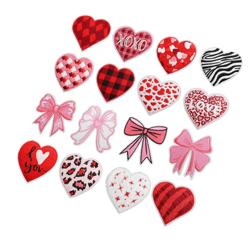Aufnäher Bügelbild Aufbügler Iron on Patches Applikation Herz Applikation für Kleidung Jeans Jacke Hut Kleider 16 Stück Aufnäher Bügelbild Aufbügler Iron on Patches Applikation Herz Applikation für Kleidung Jeans Jacke Hut Kleider 16 Stück von Diogeynu