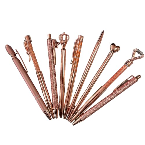 Diogeynu 9 Stück Kugelschreiber mit Drehbewegung, reibungslos, nachfüllbar, einziehbar, Kugelschreiber für Schüler und Lehrer Diogeynu 9 Stück Kugelschreiber mit Drehbewegung, reibungslos, nachfüllbar, einziehbar, Kugelschreiber für Schüler und Lehrer von Diogeynu