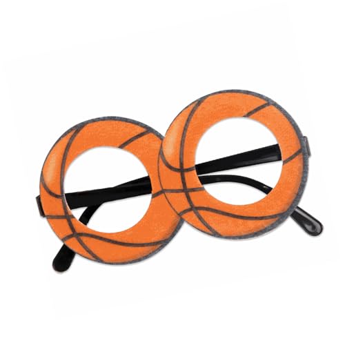 Diogeynu Basketball-Brillenrahmen, lustige dekorative Brille, Foto-Requisiten, Basketballspiel, Brille für Sport-Motto-Party, Basketball, Partybrille von Diogeynu