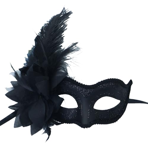 Diogeynu Blumen-Maskerade, halbes Gesicht, gefiedert, Halloween-Brillen für Frauen, Hochzeit, Maskerade, Party Diogeynu Blumen-Maskerade, halbes Gesicht, gefiedert, Halloween-Brillen für Frauen, Hochzeit, Maskerade, Party von Diogeynu