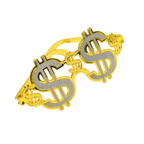 Diogeynu Halloween-Golddollar-Brille für Erwachsene, lustige Dollar-Brille, Partybrille für Halloween Diogeynu Halloween-Golddollar-Brille für Erwachsene, lustige Dollar-Brille, Partybrille für Halloween von Diogeynu
