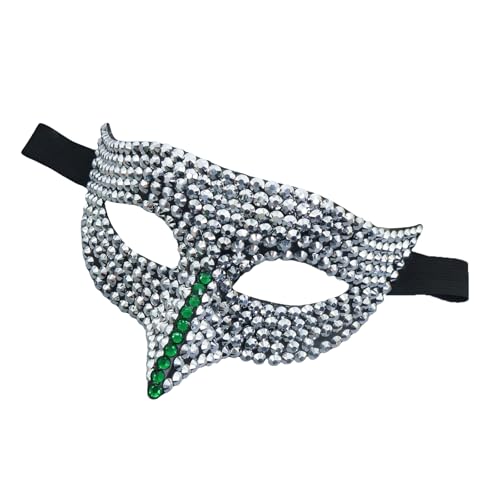 Diogeynu Maskerade Strass Auge Halloween Cosplay halbes Gesicht für Männer Frauen Maskerade Halloween Cosplay von Diogeynu