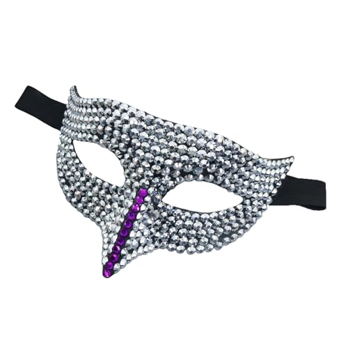 Diogeynu Maskerade Strass Auge Halloween Cosplay halbes Gesicht für Männer Frauen Maskerade Halloween Cosplay von Diogeynu