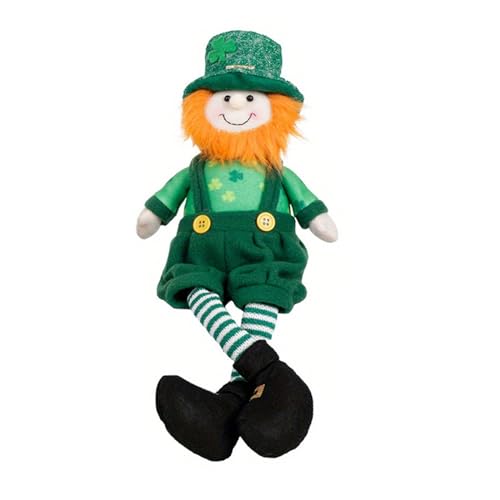 Diogeynu Patricks Day Plüschkobold mit langem Bein, grüne Tomtes, skandinavische Zwerge, Patricks-Day-Dekoration, Kinderspielzeug von Diogeynu
