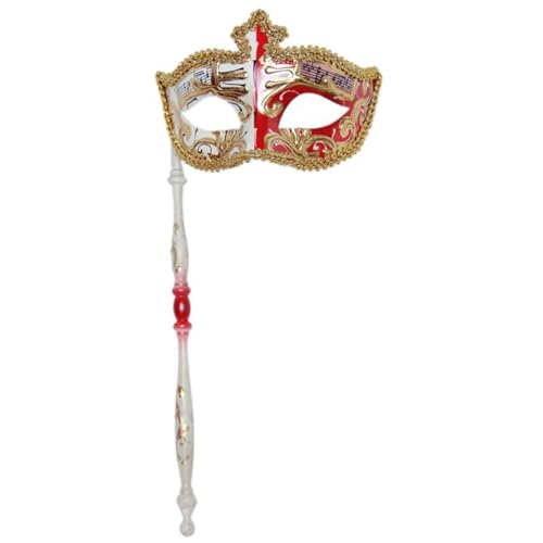 Diogeynu Retro-Musiknoten-Maskerade Halloween-Kostüm mit Haltestab, Party, Karneval, Venezianer von Diogeynu