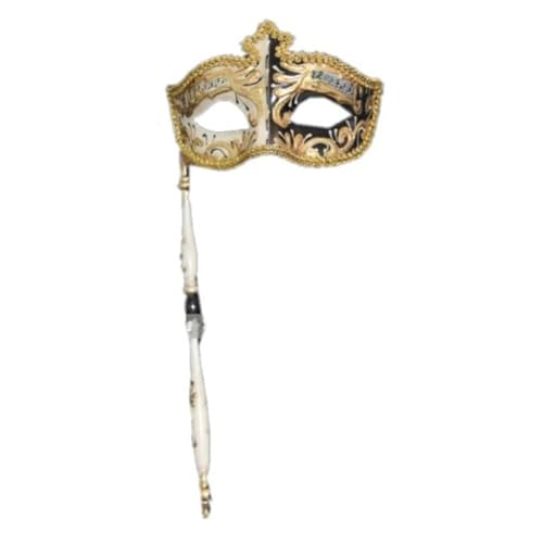 Diogeynu Retro-Musiknoten-Maskerade Halloween-Kostüm mit Haltestab, Party, Karneval, Venezianer von Diogeynu
