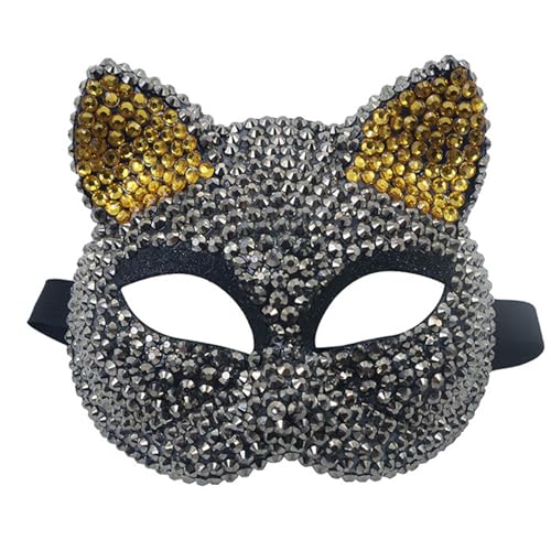Diogeynu Strass-Dekoration, Maskerade, halbes Gesicht, Halloween, Cosplay, für Damen, Herren, Cosplay, Party, Fotografie Diogeynu Strass-Dekoration, Maskerade, halbes Gesicht, Halloween, Cosplay, für Damen, Herren, Cosplay, Party, Fotografie von Diogeynu
