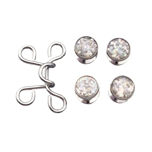 Diogeynu Verstellbare Hosen-Taillenstraffer, Jeansknopf, Metall-Taillenschnallen, abnehmbare Hosen-Clips, Jeans, Taillenschnalle, Jeansknopfnadeln, Metall-Taillenschnallen, Hosen-Clips von Diogeynu