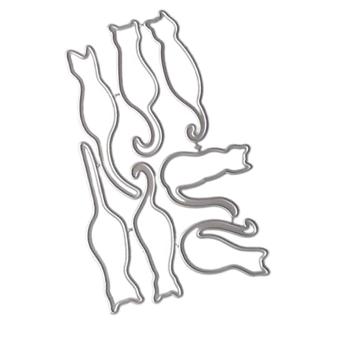 Stanzschablonen aus Karbonstahl, Motiv: Katzen, dekorative Prägepapier-Stanzform für Kartenherstellung, Scrapbooking, Lesezeichen, Scrapbooking-Werkzeug von Diogeynu