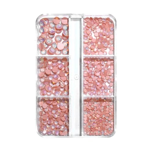 Transparente Strasssteine für Nägel, runde flache Rückseite, Strasssteine für Nagelkunst, Kunstdekorationsset von Diogeynu