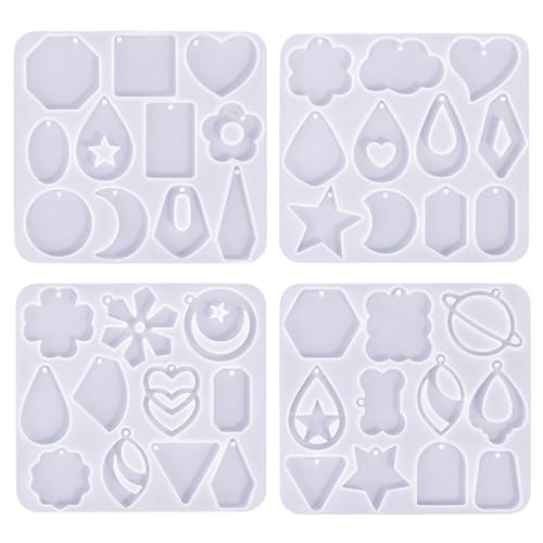 VGeometric Ohrring-Anhänger Silikonform Stern Herzform Epoxidharz für Ornamente, Schlüsselanhänger, Halskette, Anhänger VGeometric Ohrring-Anhänger Silikonform Stern Herzform Epoxidharz für Ornamente, Schlüsselanhänger, Halskette, Anhänger von Diogeynu