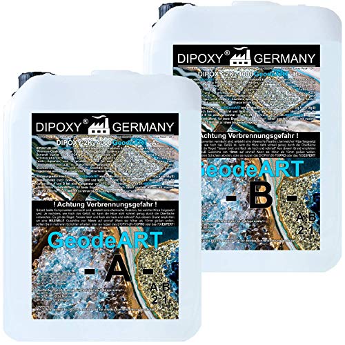 0,75kg Epoxidharz +Härter DIOPXY-2K-4000GeodeART 2K EP Profi Qualität Glasklar, geruchsarm Gießharz Epoxy Wave ART UV Stab. resin von Dipoxy