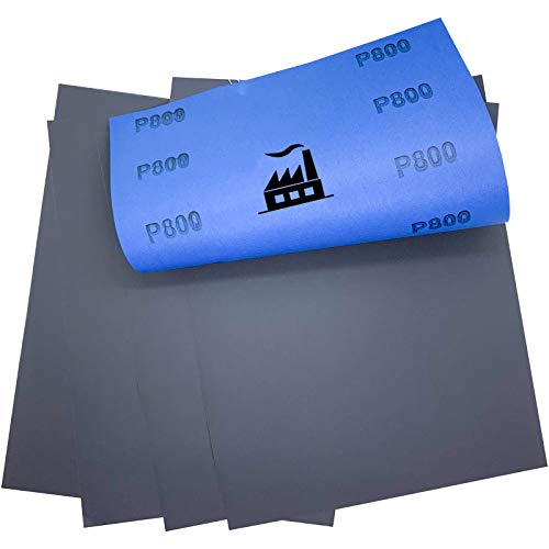 5x Dipoxy - Wasserfestes Schleifpapier P800 Bogen 230 x 280 mm für den Nassschliff von Dipoxy