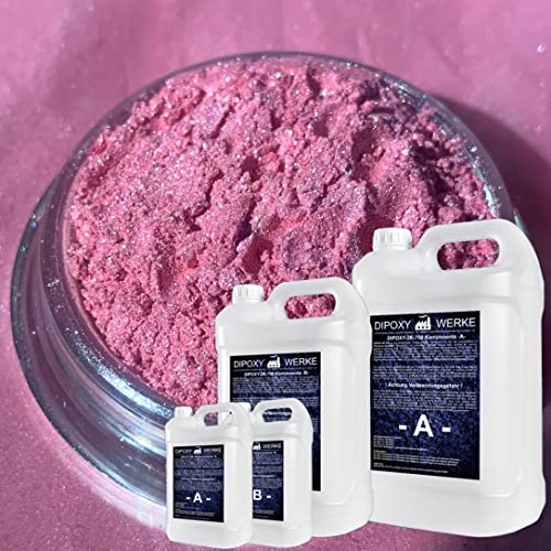 Dipoxy 2K-700 Epoxidharz mit Pigment 0,75kg + 10g Pink02 von Dipoxy