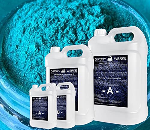Dipoxy 2K-700 Epoxidharz mit Pigment 1,5kg + 25g Blau03 von Dipoxy