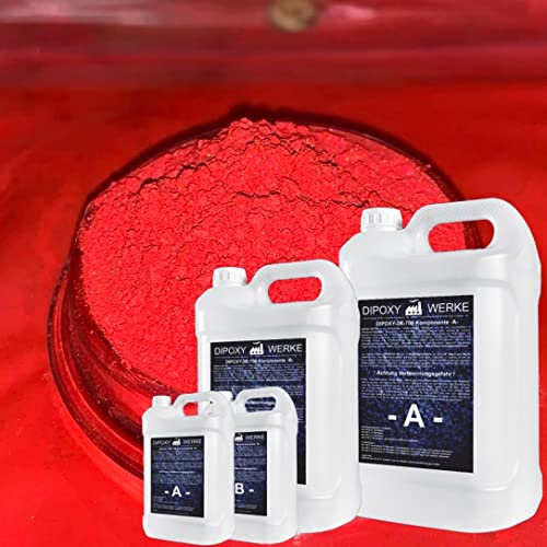 Dipoxy 2K-700 Epoxidharz mit Pigment 6,0kg + 80g Rot02 von Dipoxy