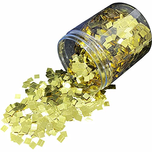 Dipoxy Glitter Gold 25g 6x6mm Pailletten Epoxidharz Farbpigmente Epoxy Glitzer von Dipoxy