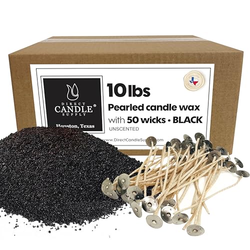 Direct Candle Supply 4,5 kg schwarze geruchlose Sandkerzen mit Dochten, Perlenkerze, Pulverkerzenwachs, nachfüllbare Perlenkerze mit 50 Dochten für Kerzenherstellung Direct Candle Supply 4,5 kg schwarze geruchlose Sandkerzen mit Dochten, Perlenkerze, Pulverkerzenwachs, nachfüllbare Perlenkerze mit 50 Dochten für Kerzenherstellung von Direct Candle Supply